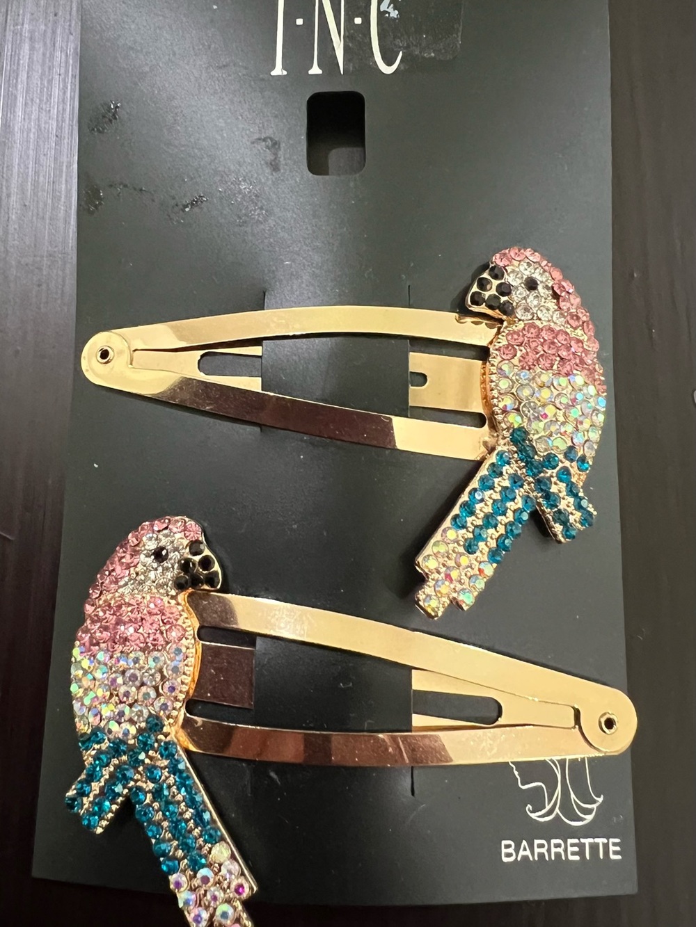 Parrot Brand Gold and Black Decorative Clip